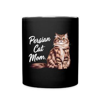 Katze Perser Geschenk - Tasse einfarbig - Schwarz - Vorne