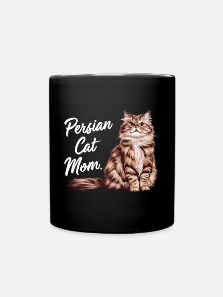 Katze Perser Geschenk - Tasse einfarbig - Schwarz