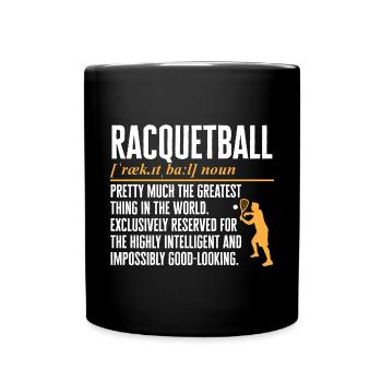 Racquetball Spieler Racquetball - Tasse einfarbig - Schwarz - Vorne