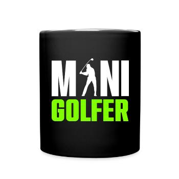 Minigolfer Golf Game Golf Sport Golfer - Tasse einfarbig - Schwarz - Vorne