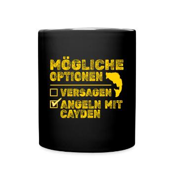 Geschenk für Cayden - Tasse einfarbig - Schwarz - Vorne