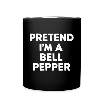 Paprika Geschenk - Tasse einfarbig - Schwarz - Vorne