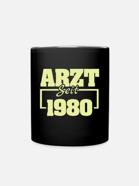 1980 - Tasse einfarbig - Schwarz