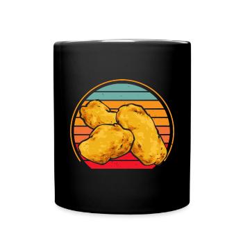 Chicken Nugget Liebhaber Chicken Nuggets - Tasse einfarbig - Schwarz - Vorne