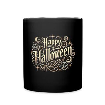 Mystical Halloween Shirt - Elegant Lettering - Full Colour Mug - black - Front
