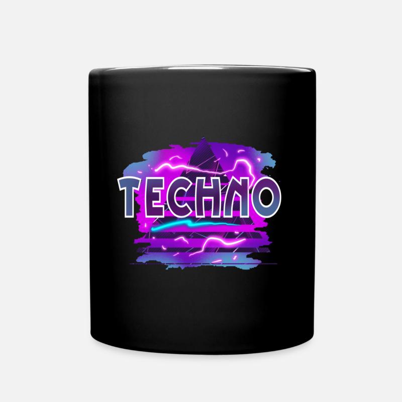 Techno - Mug uni - noir