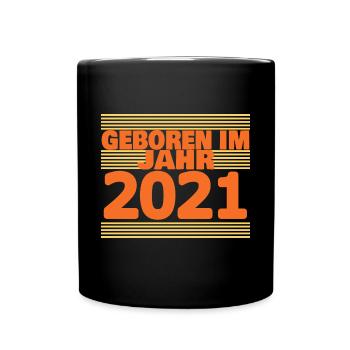 2021 - Tasse einfarbig - Schwarz - Vorne