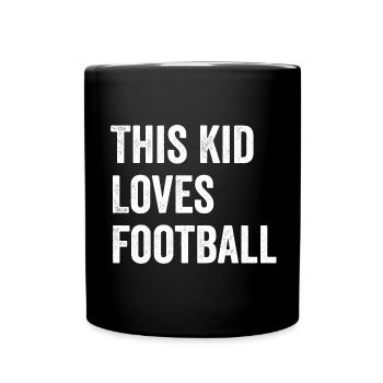 Dieses Kind liebt Fußballliebhaber - Tasse einfarbig - Schwarz - Vorne