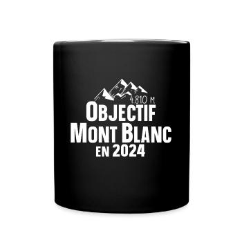 2024 Mont Blanc Montagne France Suisse Italie - Mug uni - noir - Devant