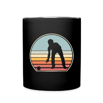 Boule Boccia Boule player - Full Colour Mug - black - Front