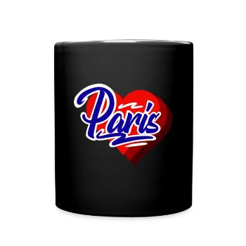 Paris - Tasse einfarbig - Schwarz - Vorne