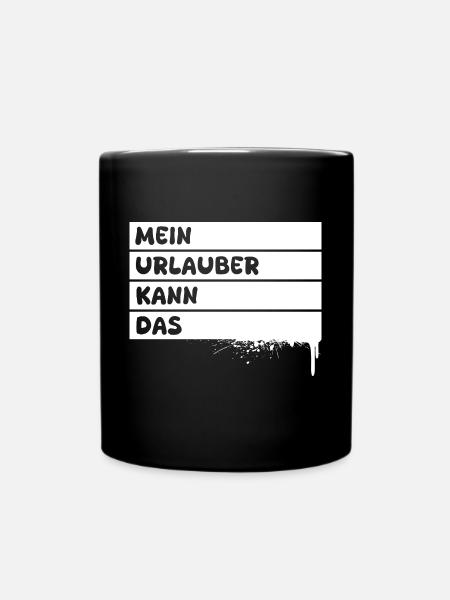 Urlauber - Tasse einfarbig - Schwarz