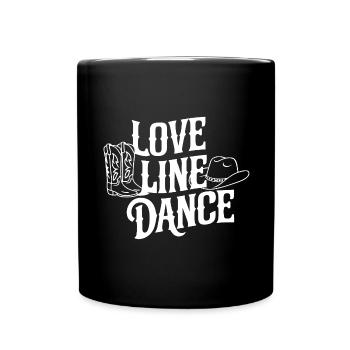 Line Dancing Country Dance - Line Dance Tanzen - Full Colour Mug - black - Front