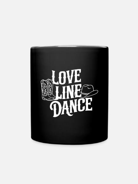 Line Dancing Country Dance - Line Dance Tanzen - Tasse einfarbig - Schwarz