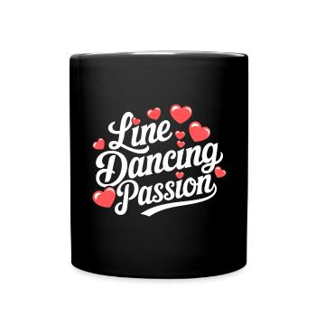 Line Dancing Country Dance - Line Dance Tanzen - Full Colour Mug - black - Front