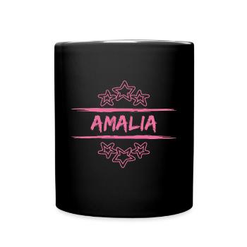 Geschenk für Amalia - Tasse einfarbig - Schwarz - Vorne