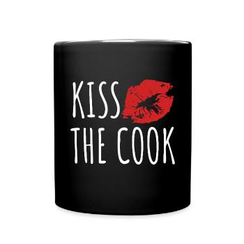 Embrasser le cuisinier - kochen - Spruch - Mug uni - noir - Devant
