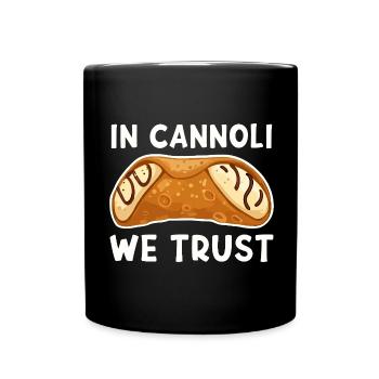 Chez Cannoli, nous faisons confiance Sicile Cannolo Italie Voyage - Mug uni - noir - Devant