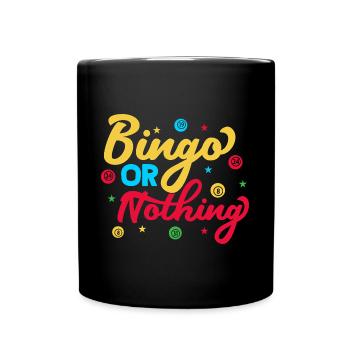 Jeu de bingo ou rien bingo - Mug uni - noir - Devant