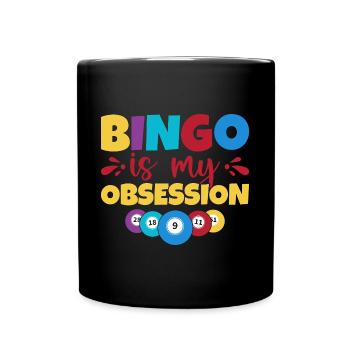 Bingo Game Bingo Is My Obsession Bingo - Full Colour Mug - black - Front