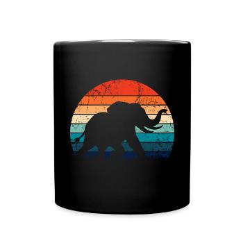 Elephant - Big Game, Tusk, Ivory - Full Colour Mug - black - Front