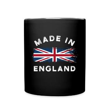 Made in England - England Flag - Full Colour Mug - black - Front
