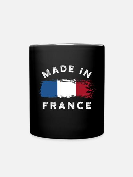 Fabriqué en France - Drapeau France - Mug uni - noir