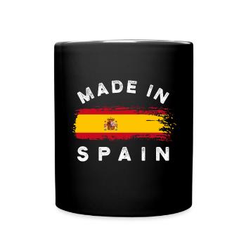 Fabriqué en Espagne - Drapeau de l’Espagne - Mug uni - noir - Devant