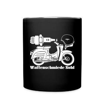 Simson Schwalbe KR51 Waff - Tasse einfarbig - Schwarz - Vorne