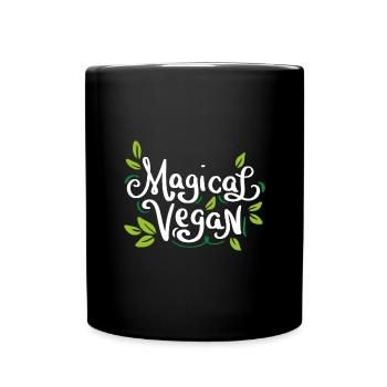 régime alimentaire végétalien Magiques végétaliens végétalien - Mug uni - noir - Devant