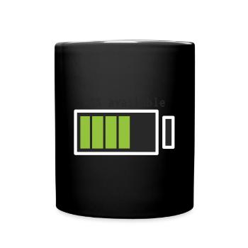 cadeau de pile Batterie ordinateur intrus slogan - Mug uni - noir - Devant