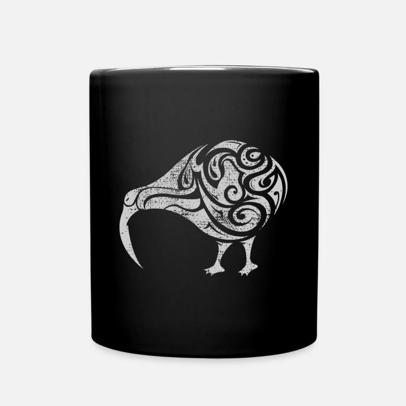 Abstrakt Kiwi - Tasse einfarbig - Schwarz