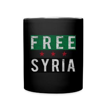 Free Syria - Full Colour Mug - black - Front