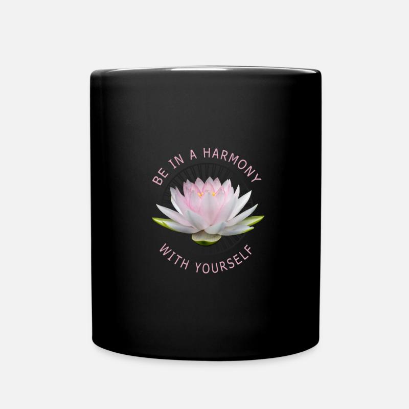 Yoga Lotus Fleurs Méditation Yogilates Bouddhisme - Mug uni - noir