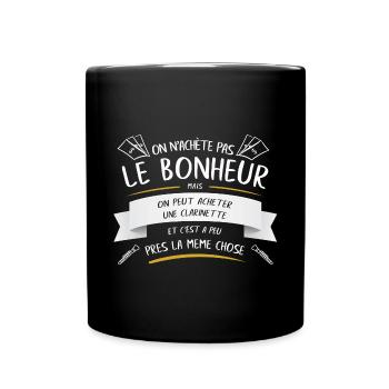 Clarinette Musique Drôle Cadeau - Mug uni - noir - Devant