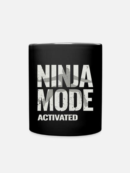 Ninja Warrior - Ninja Mode Activated - Full Colour Mug - black