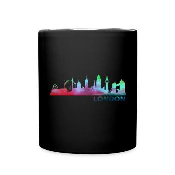 London Skyline - Tasse einfarbig - Schwarz - Vorne