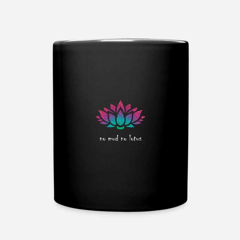 Pas de boue pas de lotus - Mug uni - noir