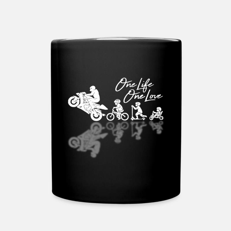 Motorrad Life - Tasse einfarbig - Schwarz