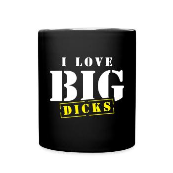 dicks love penis - Tasse einfarbig - Schwarz - Vorne