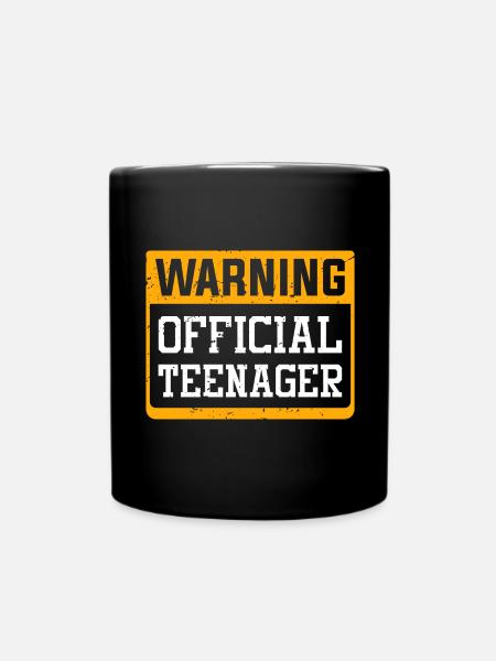 Avertissement officiel adolescent - Mug uni - noir