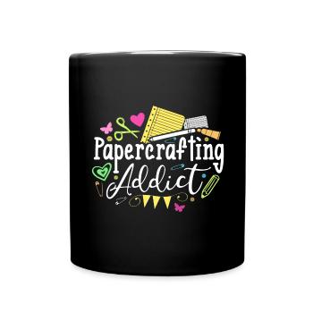 Papercrafting Addict - Tasse einfarbig - Schwarz - Vorne