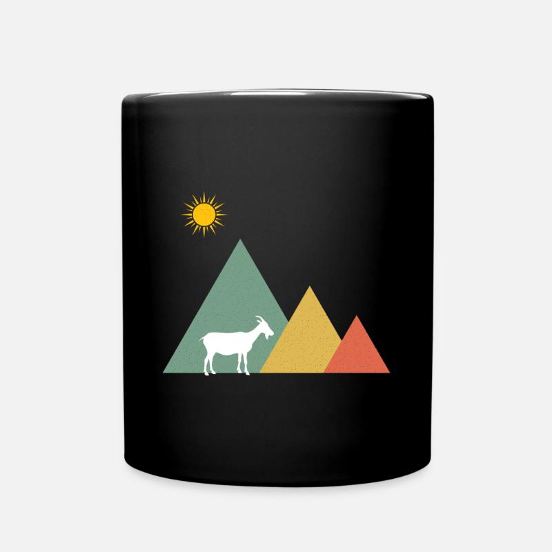 Ziege Ziegenbock Alpen - Tasse einfarbig - Schwarz