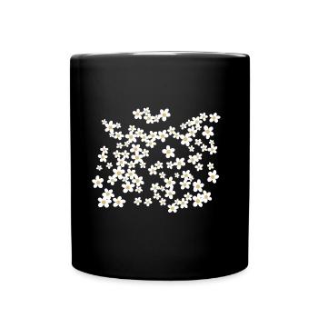 Motif marguerite belles fleurs - Mug uni - noir - Devant