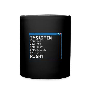 Administrateur système Administrateur programmeur informatique - Mug uni - noir - Devant