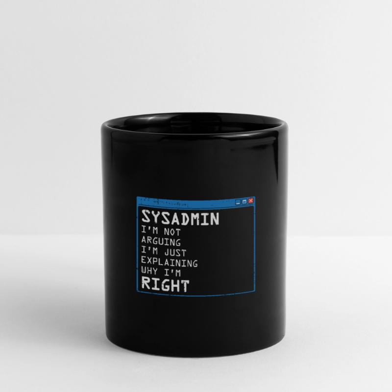 System Admin Administrator Computer Programmierer Tasse einfarbig
