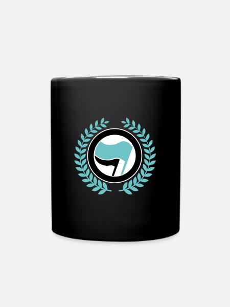 Logo Antifa turquoise - Mug uni - noir