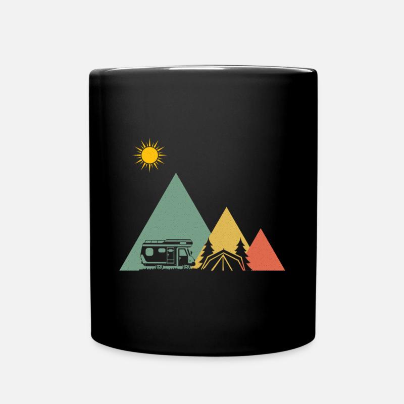 Camping Camping Montagnes - Mug uni - noir