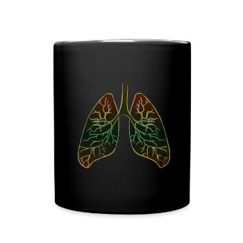 Poumon organe - Mug uni - noir - Devant