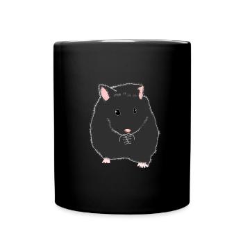 Hamster animal - Mug uni - noir - Devant